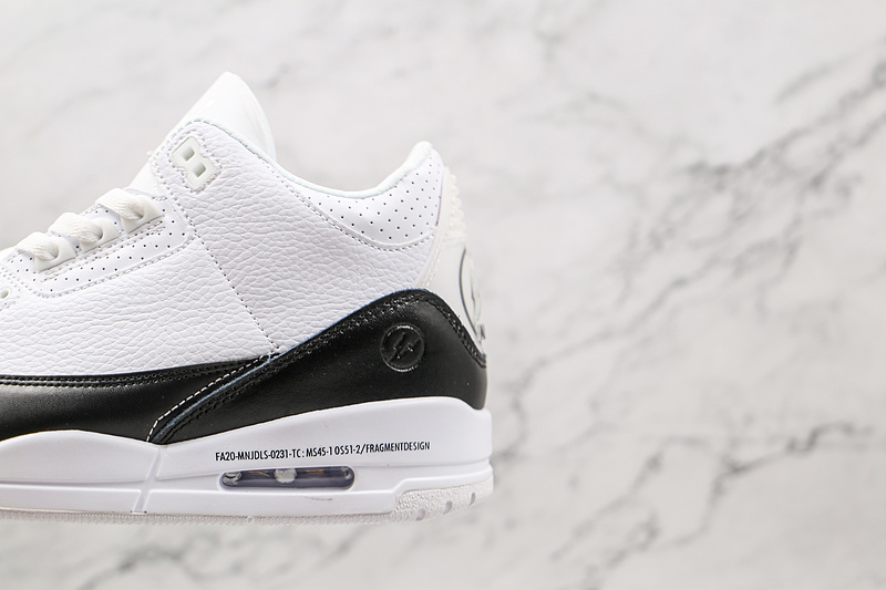 Fragment Design Air Jordan 3 Retro White/Black/White 13