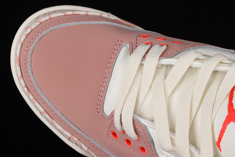 Air Jordan 3 Retro Sail/Rust Pink/White/Crimson 5