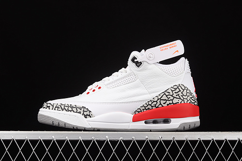 Air Jordan 3 Retro Hall Of Fame White/Cement Grey-Black-Fire Red 17