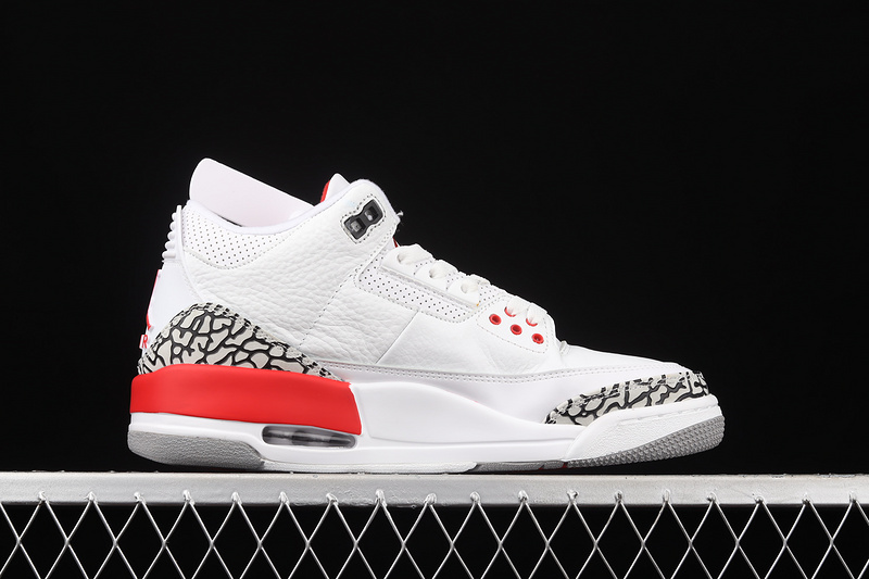 Air Jordan 3 Retro Hall Of Fame White/Cement Grey-Black-Fire Red 25