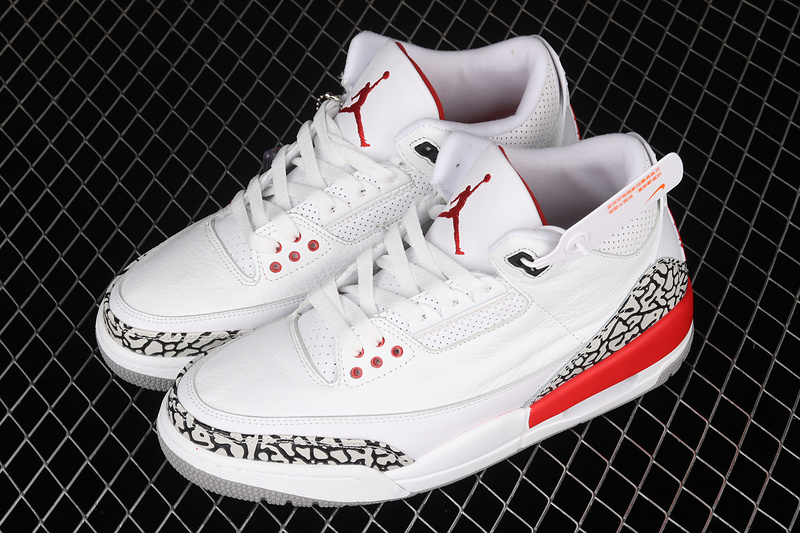 Air Jordan 3 Retro Hall Of Fame White/Cement Grey-Black-Fire Red 31