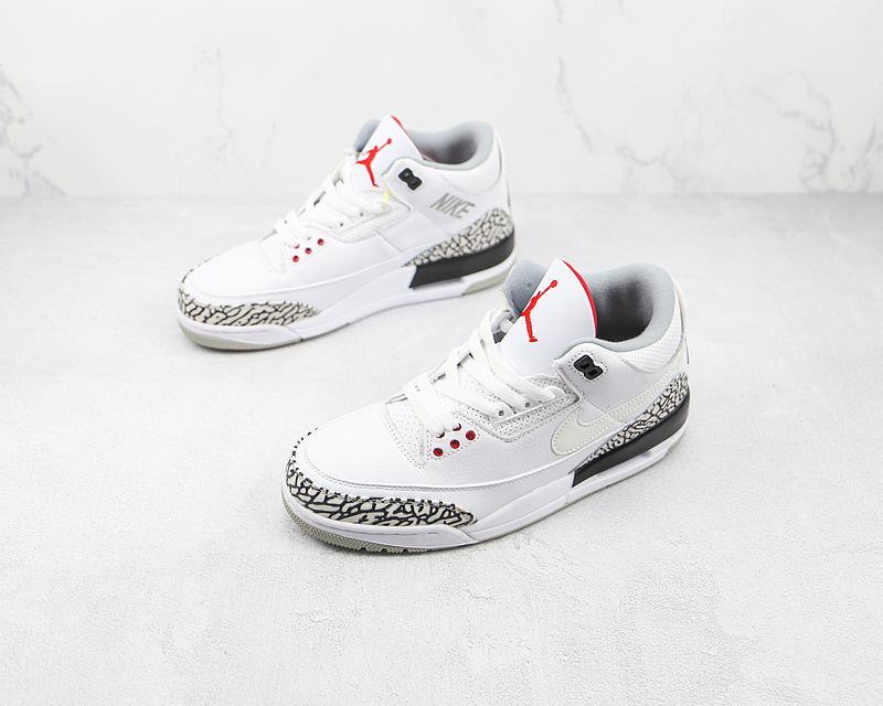 Air Jordan 3 Retro Jth Nrg White Cement White/Fire Red-Black-White 9