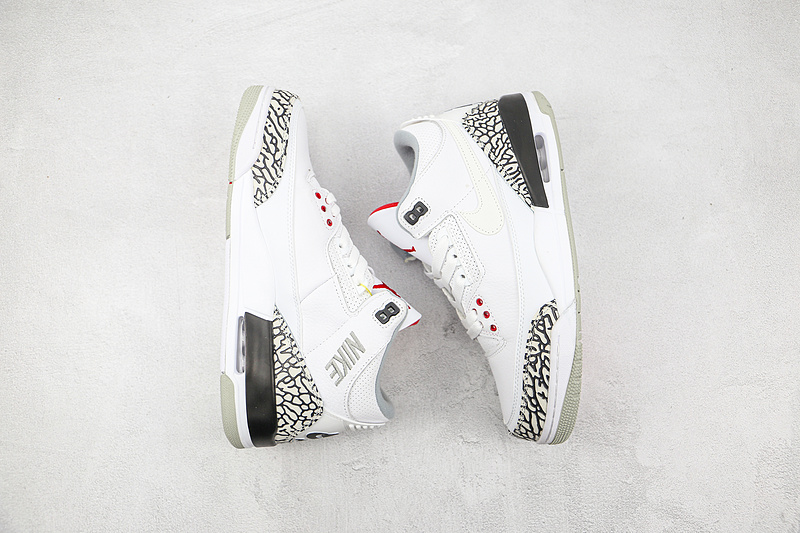 Air Jordan 3 Retro Jth Nrg White Cement White/Fire Red-Black-White 13