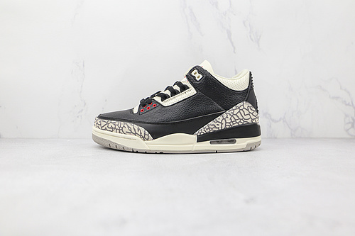 Air Jordan 3 Desert Cement Black/Rush Orange-Fossil Stone-Sail 7