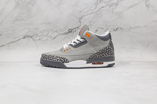 Air Jordan 3 Retro Cool Grey Silver/Light Graphite-Orange Peel-Sport Red 11