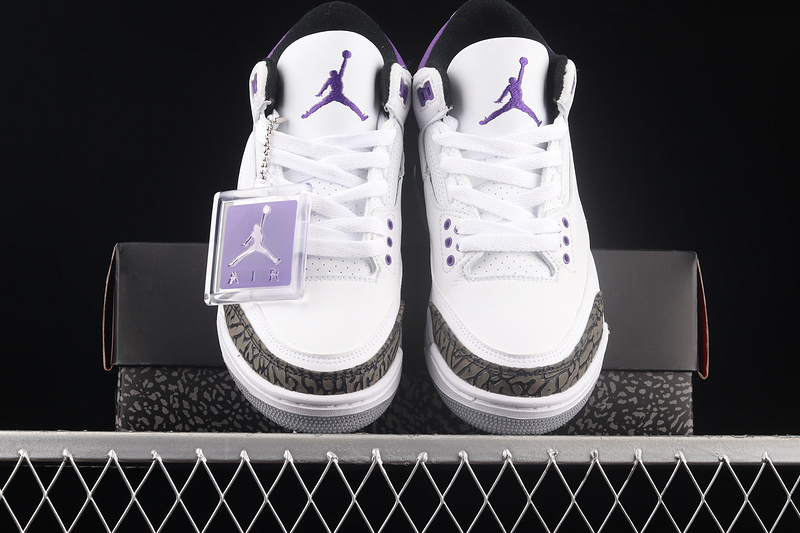 Air Jordan 3 Retro Dark Iris/White/Black/Cement Grey 23