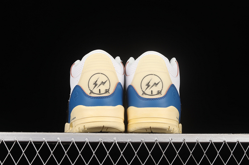 Fragment Design X Air Jordan 3 Retro Sp White/Black/Blue 25