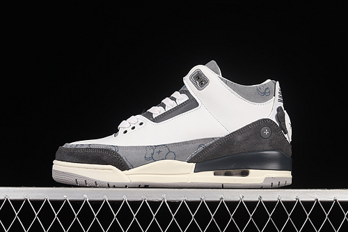 Kaws X Air Jordan 3 Fresh Water White/Light Grey 3