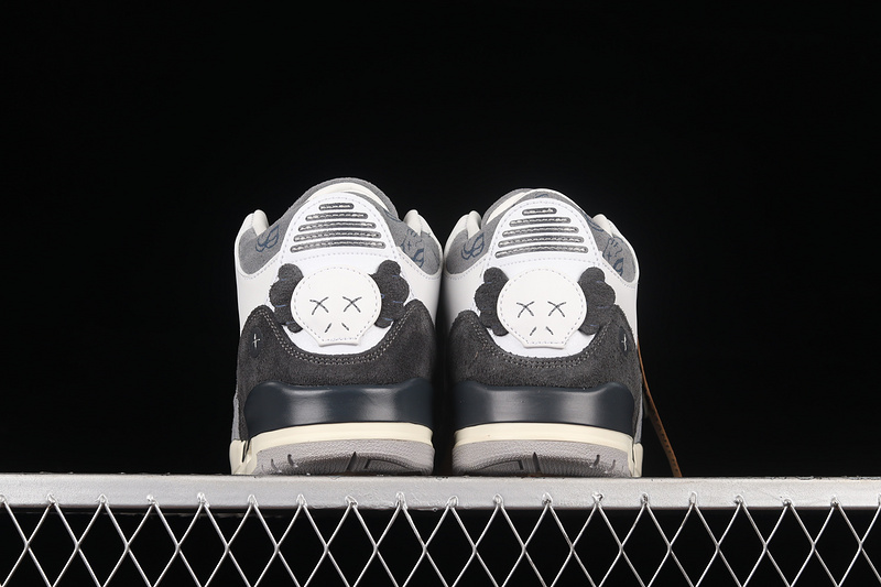 Kaws X Air Jordan 3 Fresh Water White/Light Grey 9