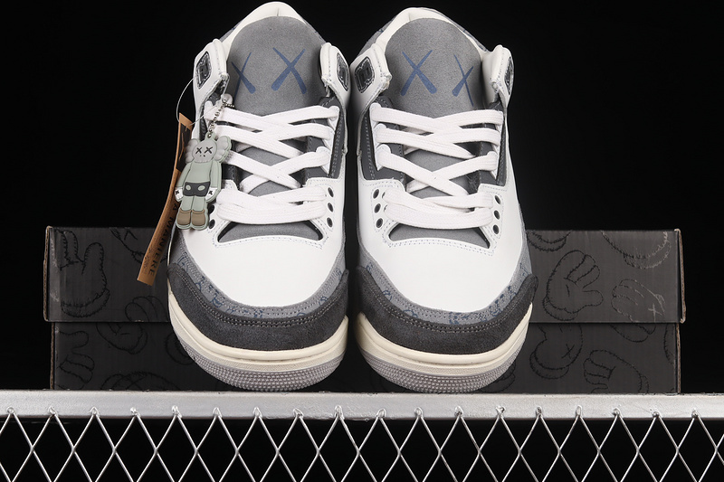 Kaws X Air Jordan 3 Fresh Water White/Light Grey 25