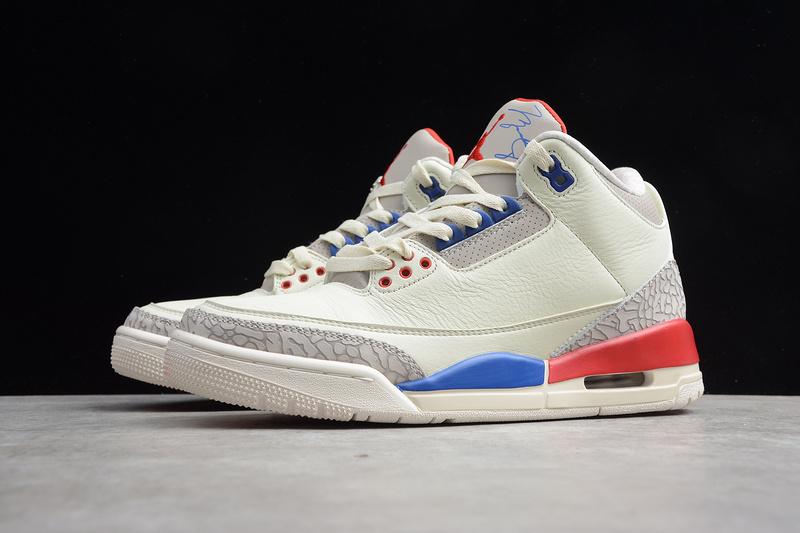 Gz Air Jordan 3 Retro International Flight White/Blue/Red 5