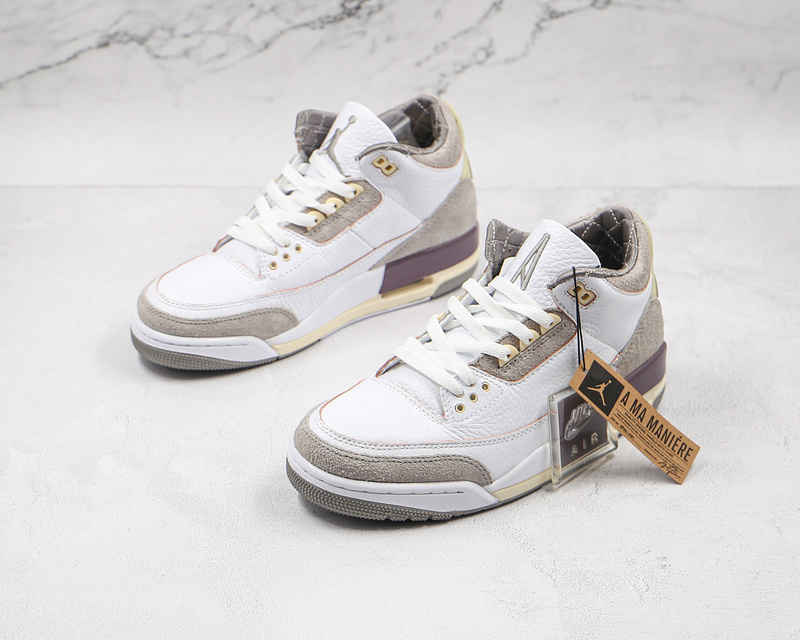 A Ma Maniére X Air Jordan 3 Retro Sp Raised By Women White/Medium Grey 19