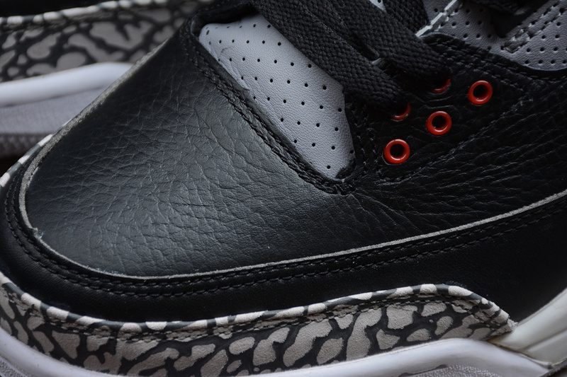 St Air Jordan 3 Retro Og Black Cement Black/Fire Red-Cement Grey 7