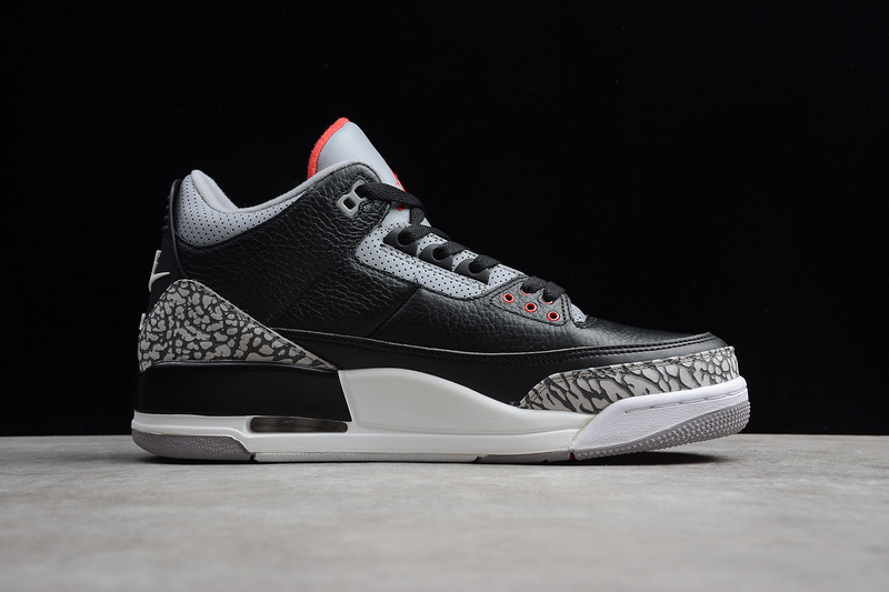 St Air Jordan 3 Retro Og Black Cement Black/Fire Red-Cement Grey 19