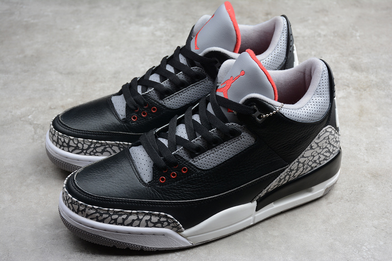 St Air Jordan 3 Retro Og Black Cement Black/Fire Red-Cement Grey 23