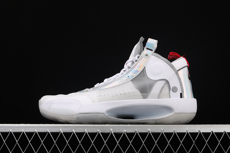 Air Jordan 34 Pf White/Grey/Red-Black 9