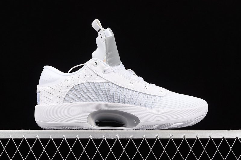 Air Jordan 35 Low Pf White/White/Metallic Silver 13