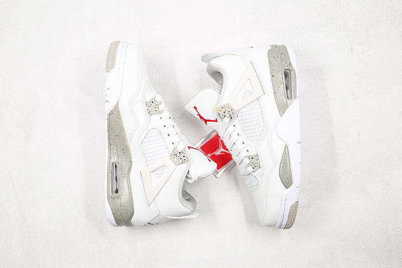 Air Jordan 4 White Oreo White/Tech Grey-Black-Fire Red 9