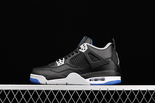 Air Jordan 4 Retro Motorsports Alternate Black/Game Royal-Matte Silver-White 3