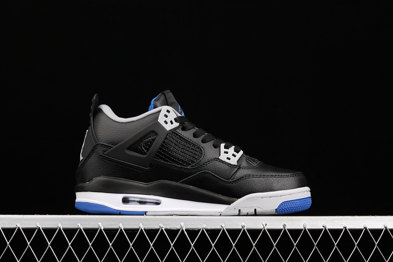 Air Jordan 4 Retro Motorsports Alternate Black/Game Royal-Matte Silver-White 29