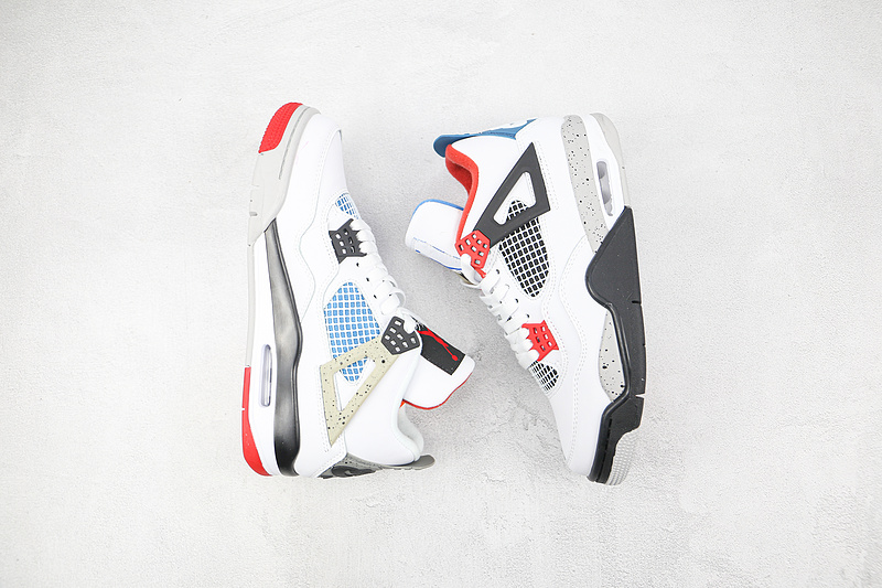 Air Jordan 4 Retro Se What The 4 White/Military Blue-Fire Red/Tech Grey 3