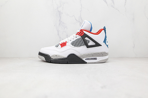 Air Jordan 4 Retro Se What The 4 White/Military Blue-Fire Red/Tech Grey 9