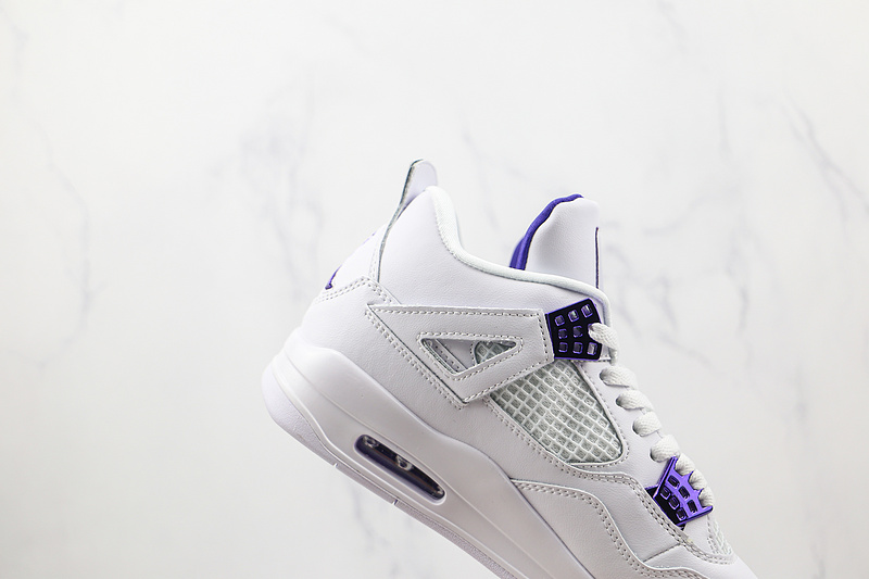 Air Jordan 4 Retro White/Court Purple/Metallic Silver 11