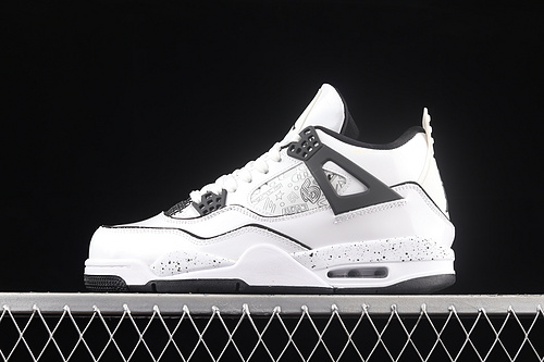 Air Jordan 4 Retro Gs Diy White/Black/Volt 7