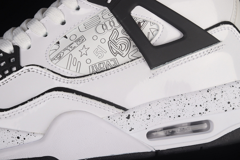 Air Jordan 4 Retro Gs Diy White/Black/Volt 25