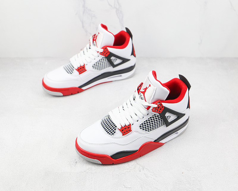 Air Jordan 4 Retro Og 'Fire Red 2020 White/Black/Tech Grey 13