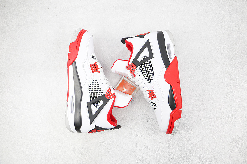 Air Jordan 4 Retro Og 'Fire Red 2020 White/Black/Tech Grey 17