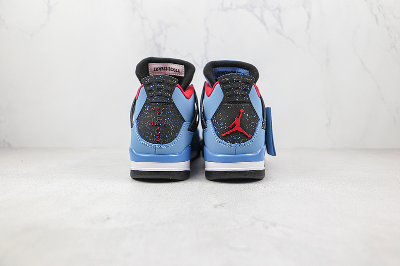 Travis Scott X Air Jordan 4 Retro Cactus Jack University Blue/Varsity Red-Black 3