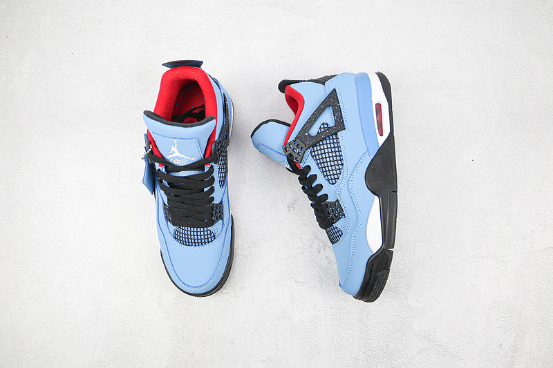 Travis Scott X Air Jordan 4 Retro Cactus Jack University Blue/Varsity Red-Black 15