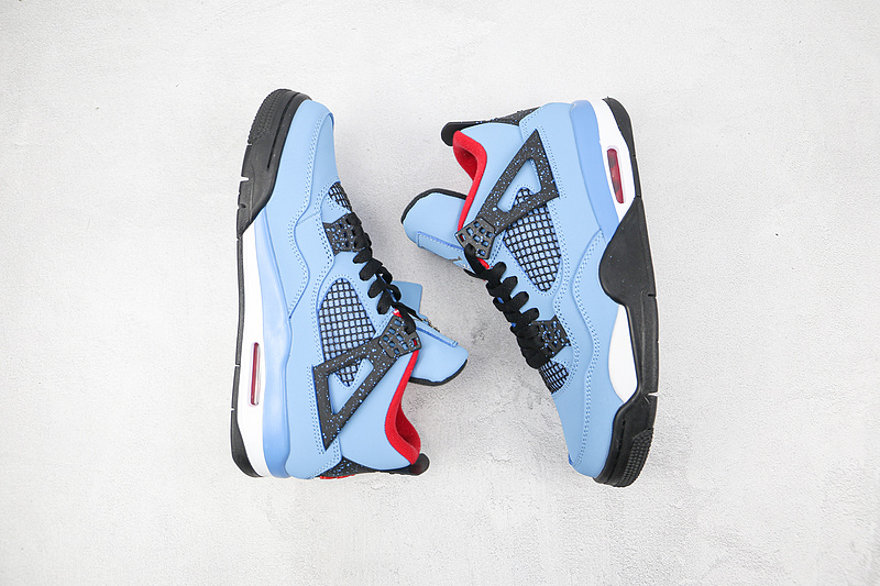 Travis Scott X Air Jordan 4 Retro Cactus Jack University Blue/Varsity Red-Black 17