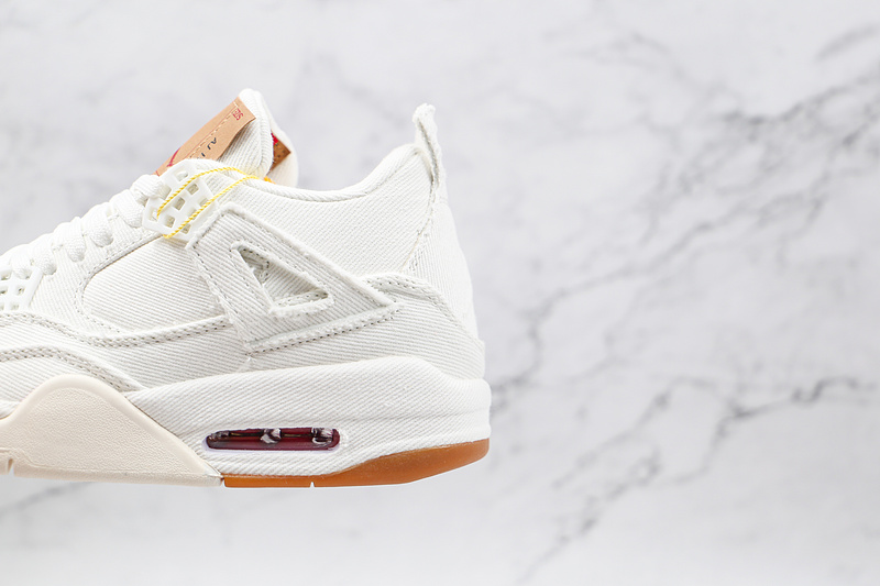 Levi's X Air Jordan 4 Retro White Denim White/White-White 7