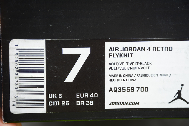 Gz Air Jordan 4 Retro Flyknit Volt/Black-Volt 9