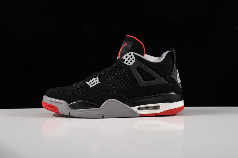 Air Jordan 4 Retro Bred Black/Fire Red-Cement Grey 15