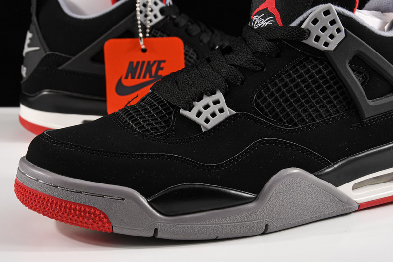 Air Jordan 4 Retro Bred Black/Fire Red-Cement Grey 17