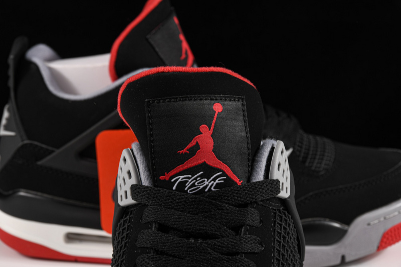 Air Jordan 4 Retro Bred Black/Fire Red-Cement Grey 19