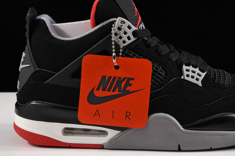 Air Jordan 4 Retro Bred Black/Fire Red-Cement Grey 27