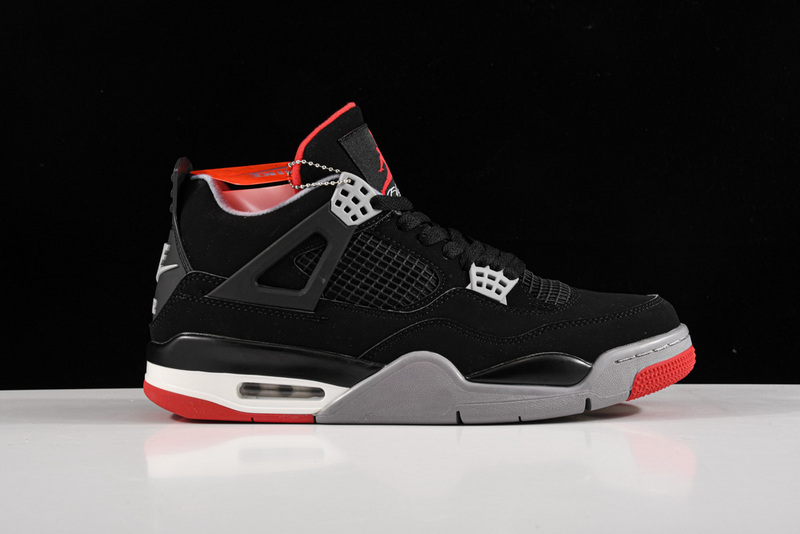 Air Jordan 4 Retro Bred Black/Fire Red-Cement Grey 33