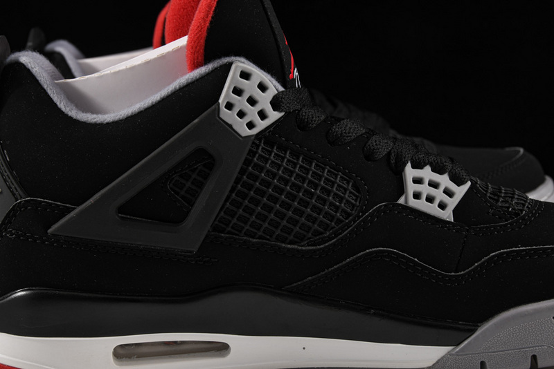 Air Jordan 4 Retro Bred Black/Fire Red-Cement Grey 39