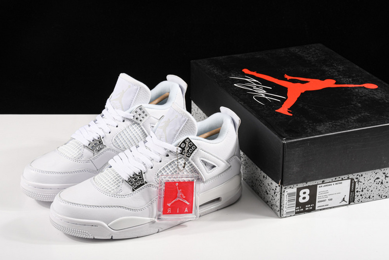 Air Jordan 4 Retro Pure Money White/Metallic Silver 19