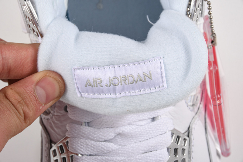 Air Jordan 4 Retro Pure Money White/Metallic Silver 25