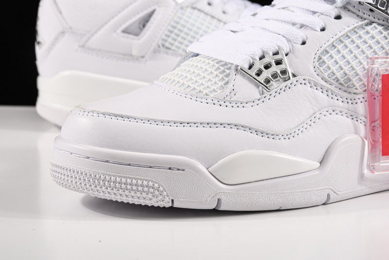 Air Jordan 4 Retro Pure Money White/Metallic Silver 33