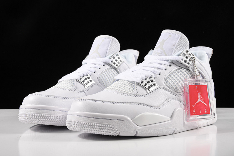 Air Jordan 4 Retro Pure Money White/Metallic Silver 43