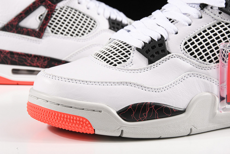 Air Jordan 4 Retro White/Black-Bright Crimson-Pale Citron 7