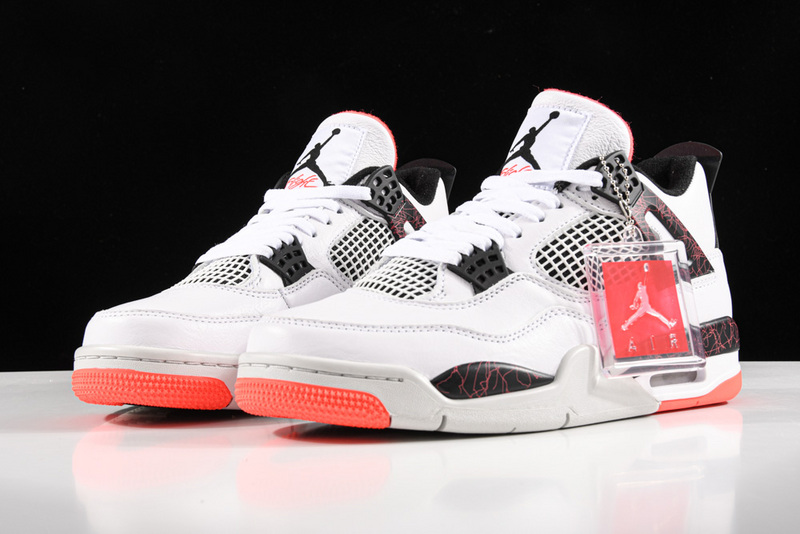 Air Jordan 4 Retro White/Black-Bright Crimson-Pale Citron 9