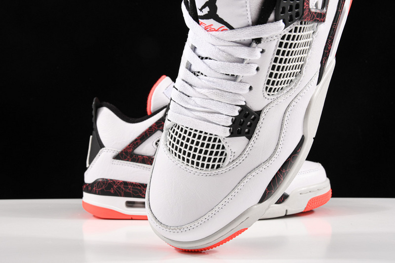 Air Jordan 4 Retro White/Black-Bright Crimson-Pale Citron 21