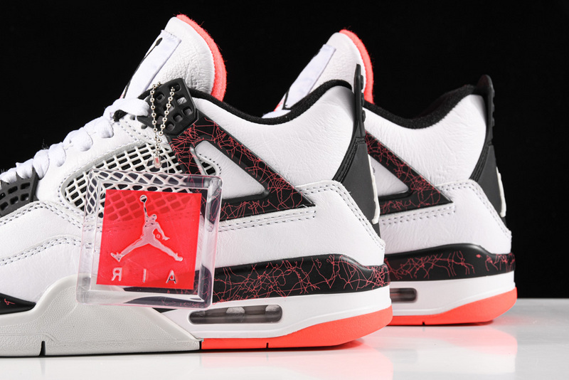 Air Jordan 4 Retro White/Black-Bright Crimson-Pale Citron 25